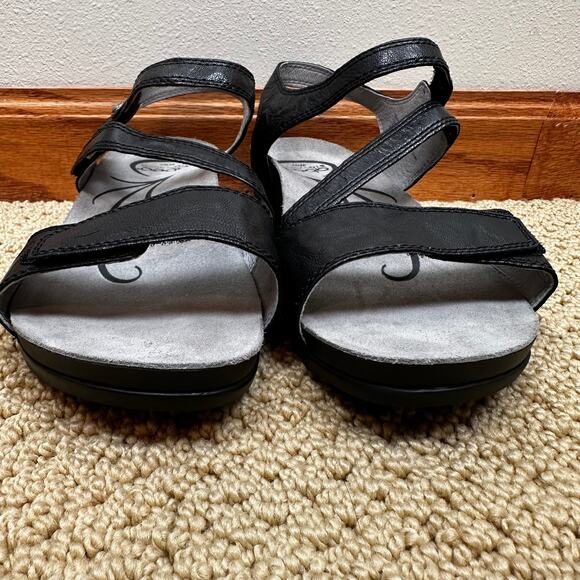Abeo Sandals Quartz Metatarsal Low Heal Black Women's 7N Comfort Strappy Narrow - Picture 3 of 13